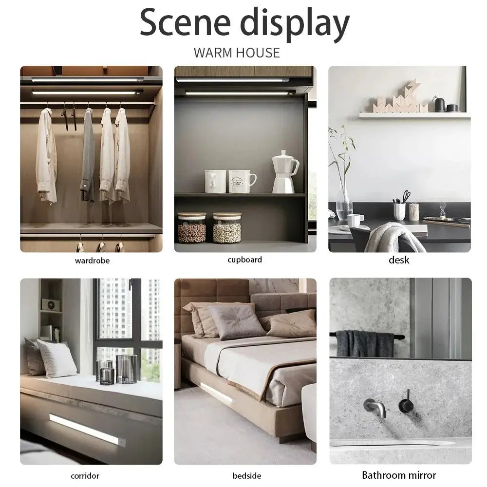 Closet Motion Sensor LED Light with Magnetic Mount and Adjustable Color, USB-C Rechargeable Veldora