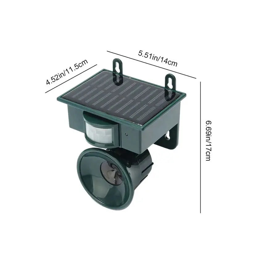 Solar Motion Sensor Bird Repellent with Adjustable Sound and PIR Sensor, Weatherproof Veldora