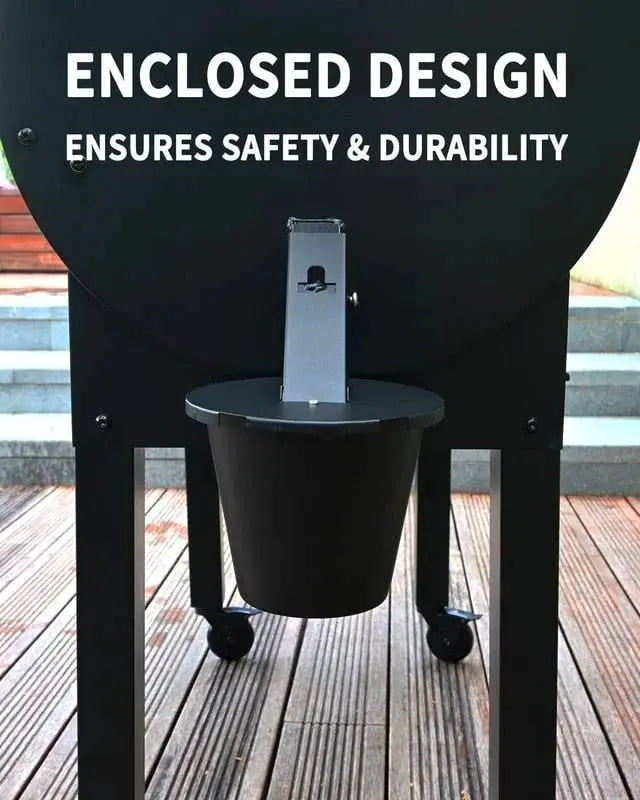 Grill Grease Collector with Fitted Lid and Reusable Liner, Toolless Mount for 1.6in Spouts Veldora