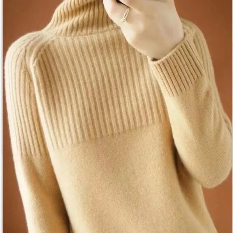 Cashmere Turtleneck Sweater with Fine Gauge Knit and Lightweight Warmth, Regular Fit Veldora