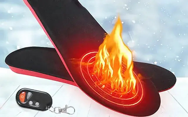 Rechargeable Heated Insoles with Wireless Remote and Three Heat Levels, Slim Fit Veldora
