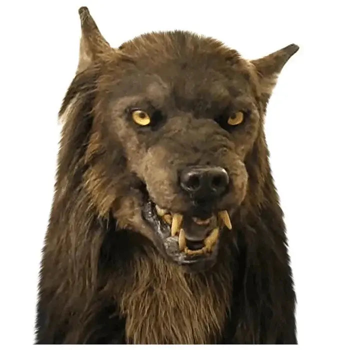 Wolf Mask with Realistic Silicone Fur and Adjustable Strap, Large Eye Openings Veldora