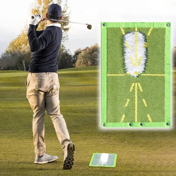 Golf Impact Mat with Instant Divot Feedback and Durable Practice Surface, Includes Stake Veldora