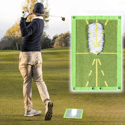 Golf Impact Mat with Instant Divot Feedback and Durable Practice Surface, Includes Stake Veldora