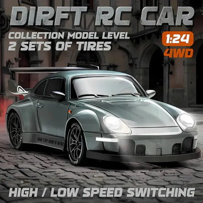 RC Drift Car with Four-Wheel Drive and Integrated LED Lights, Rechargeable Battery Veldora