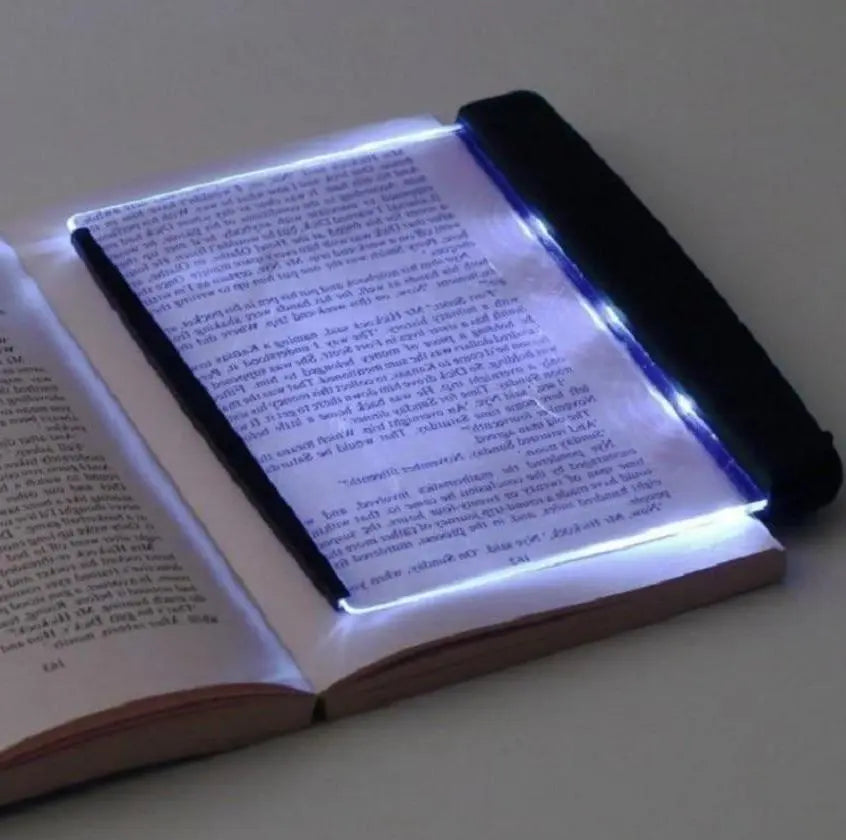 Book Light with Slim Flat LED Panel and Rechargeable USB Bookmark, Adjustable Brightness Veldora