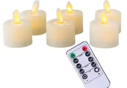Flameless LED Candles with Remote Control and Realistic Flicker, Set of 6 Veldora