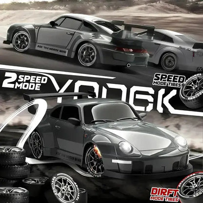 RC Drift Car with Four-Wheel Drive and Integrated LED Lights, Rechargeable Battery Veldora