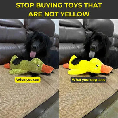 Plush Duck Toy for Dogs with Low Quack and Durable Soft Fabric, Machine Washable Veldora