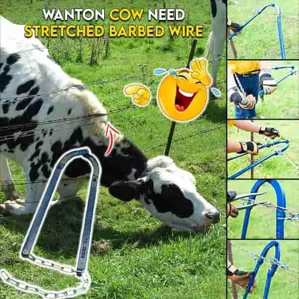 Fence Repair Tool with Single-Person Tensioning and Secure Wire Clamp, 48cm Metal Veldora