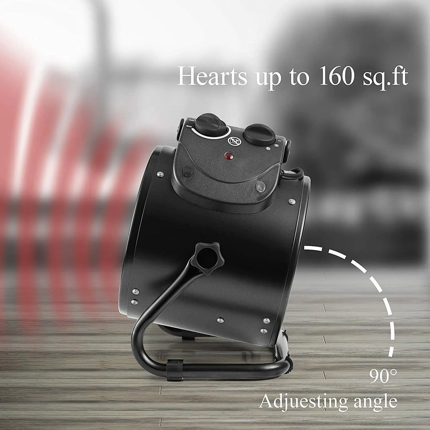 Greenhouse Space Heater with Water-Resistant Design and Steel Coil, 1500W for 160 Sq Ft Veldora