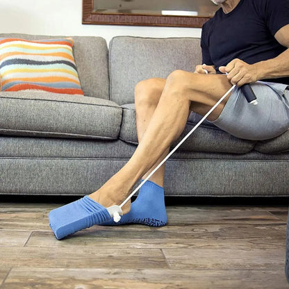 Sock Aid with Ergonomic Handle and Non-Slip Grip, Travel-Friendly 24-Inch Dressing Tool Veldora