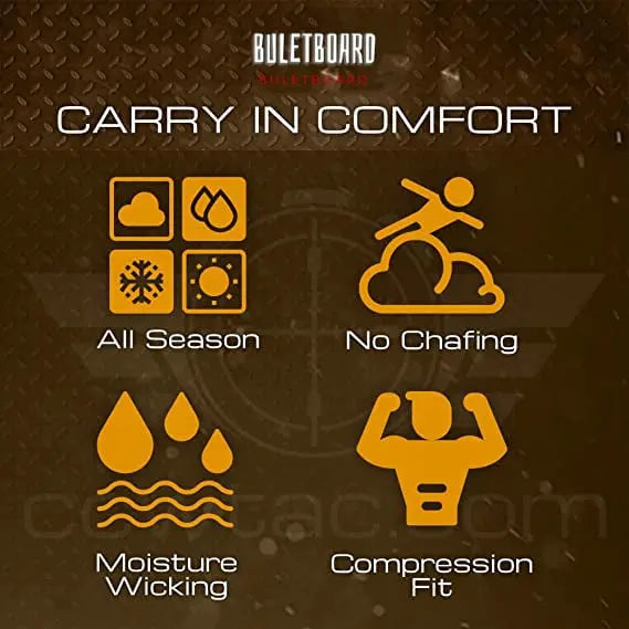 Concealed Carry Shirt with Dual Ambidextrous Holsters and Compression Fit, Breathable Veldora