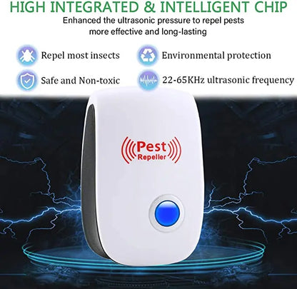 Ultrasonic Rat Deterrent with Broad Coverage and Low Energy, Nonchemical Home Pest Control Veldora