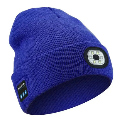 Bluetooth Beanie with Front LED Light and Built-In Speakers, Removable Module Veldora
