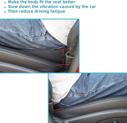 Car Seat Cushion with Memory Foam and 3.5-Inch Lift, Breathable Zippered Cover Veldora