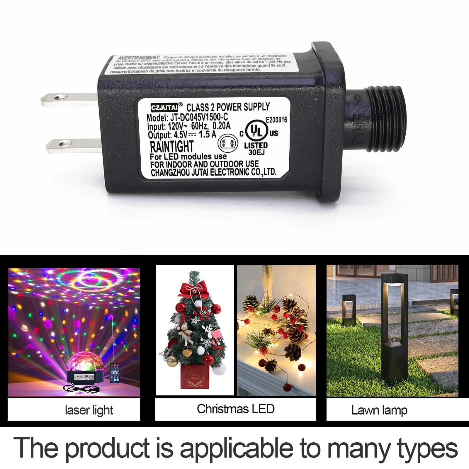 4.5V DC Power Adapter with 1.5A Output and Compact Black Housing, Indoor Use Veldora