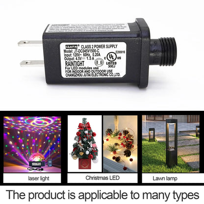 4.5V DC Power Adapter with 1.5A Output and Compact Black Housing, Indoor Use Veldora