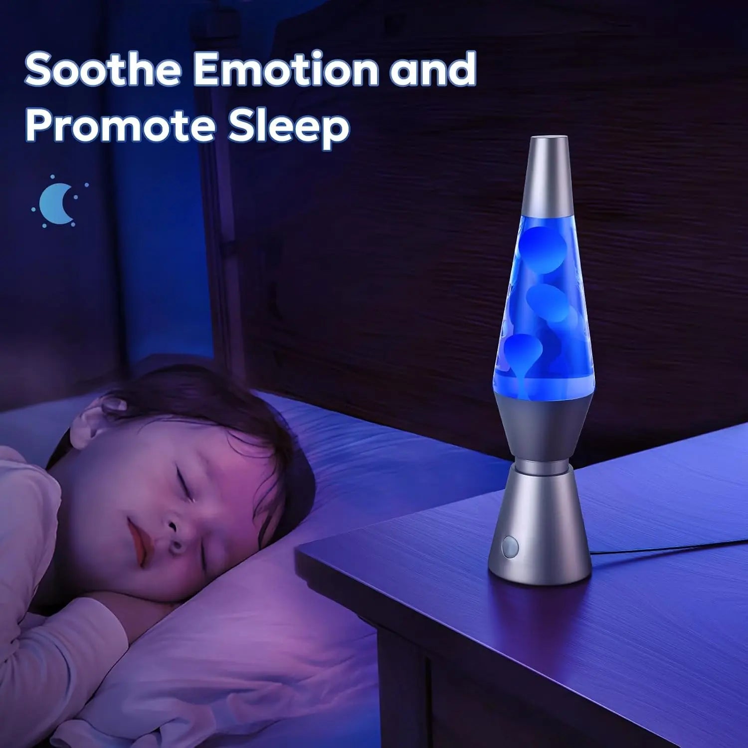 LED Lava Lamp with 17 RGBW Colors and Remote Control, 14.5in Metallic Finish Veldora