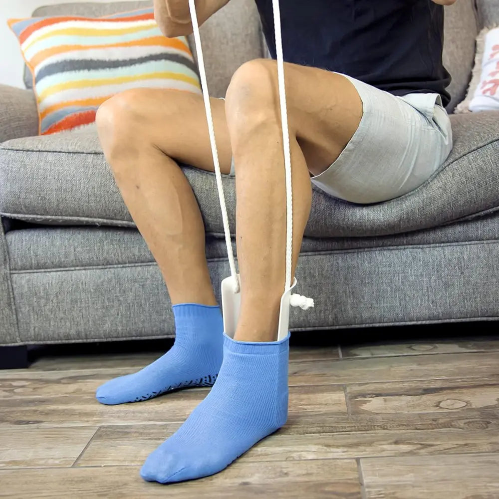 Sock Aid with Ergonomic Handle and Non-Slip Grip, Travel-Friendly 24-Inch Dressing Tool Veldora