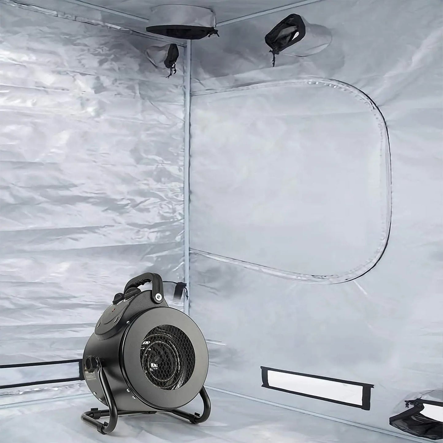 Greenhouse Space Heater with Water-Resistant Design and Steel Coil, 1500W for 160 Sq Ft Veldora