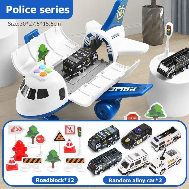 Toy Airplane Playset with Lights, Sound and Accessory Vehicles, 20 Pieces Veldora