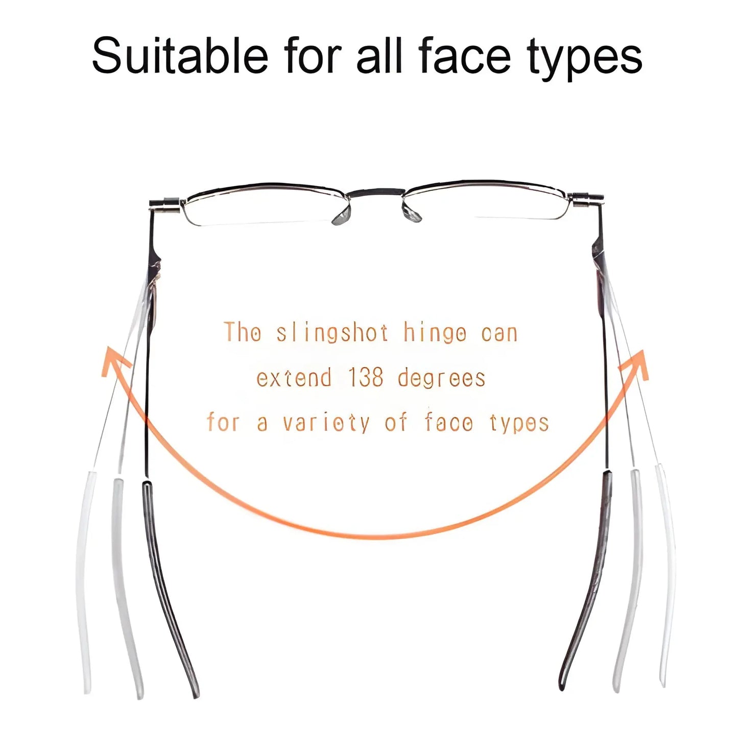 Folding Reading Glasses with Ultra Compact Fold and 90 Degree Spring Hinge, Slim Case Veldora