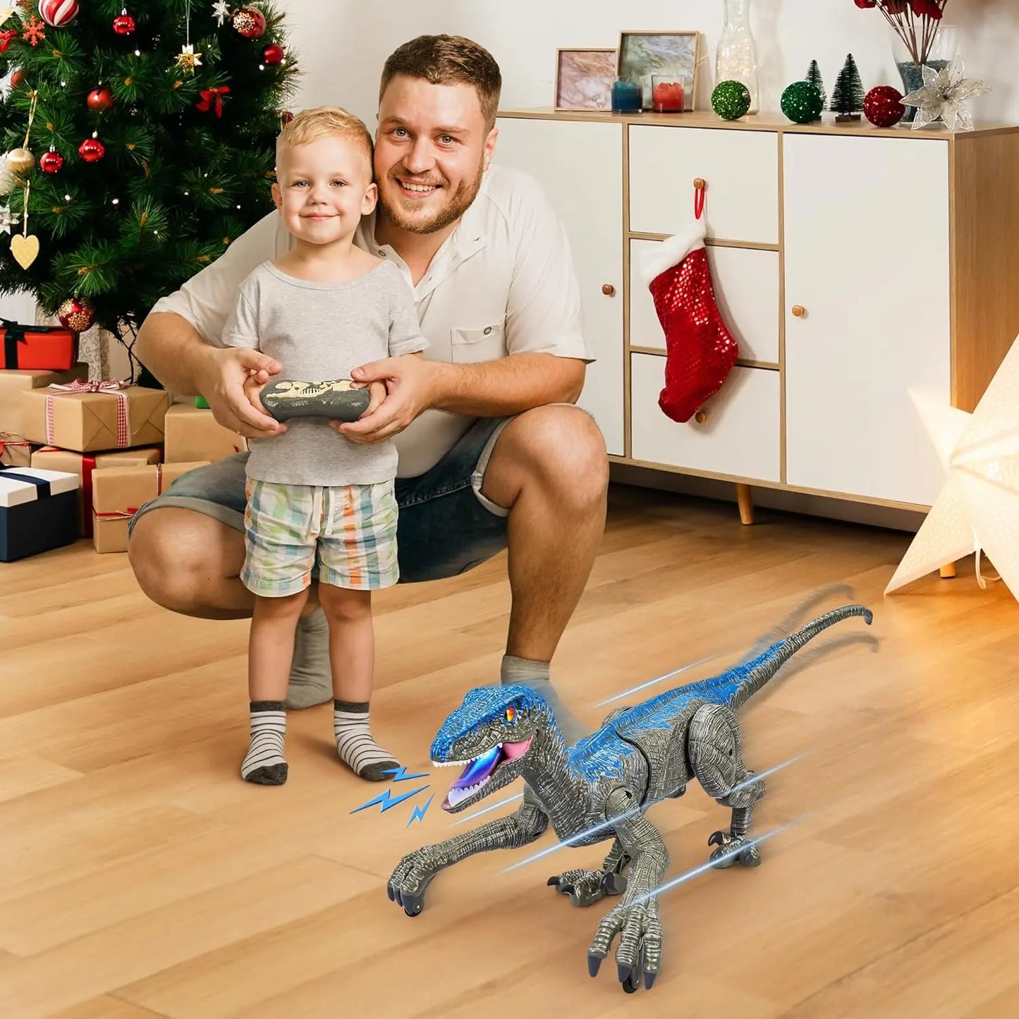 RC Dinosaur with Rechargeable Battery and Realistic Sound, 2.4GHz Remote Veldora