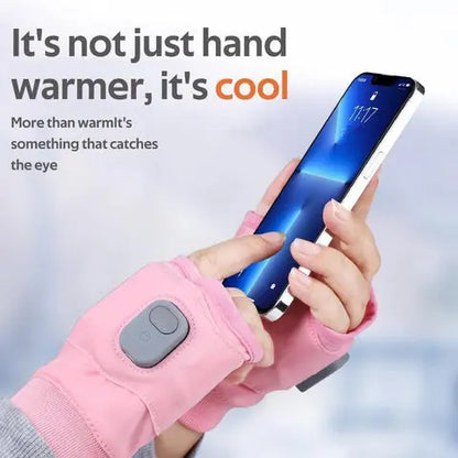 Heated Gloves with USB-C Rechargeable Battery and Adjustable Heat Control, Fingerless Veldora