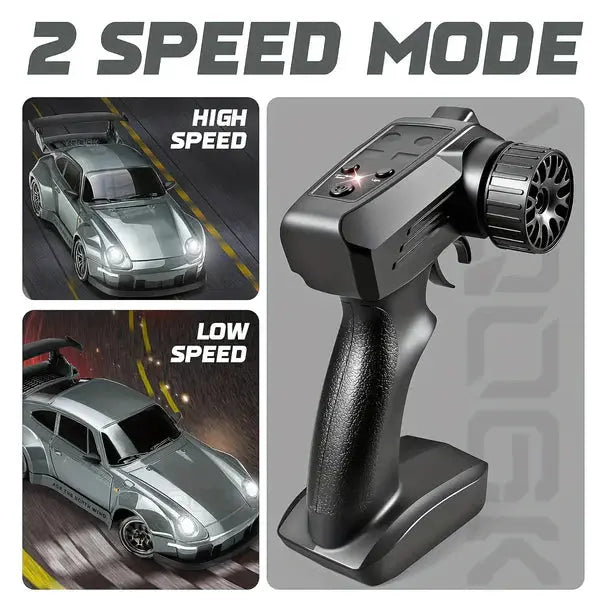 RC Drift Car with Four-Wheel Drive and Integrated LED Lights, Rechargeable Battery Veldora