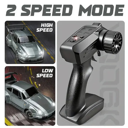 RC Drift Car with Four-Wheel Drive and Integrated LED Lights, Rechargeable Battery Veldora