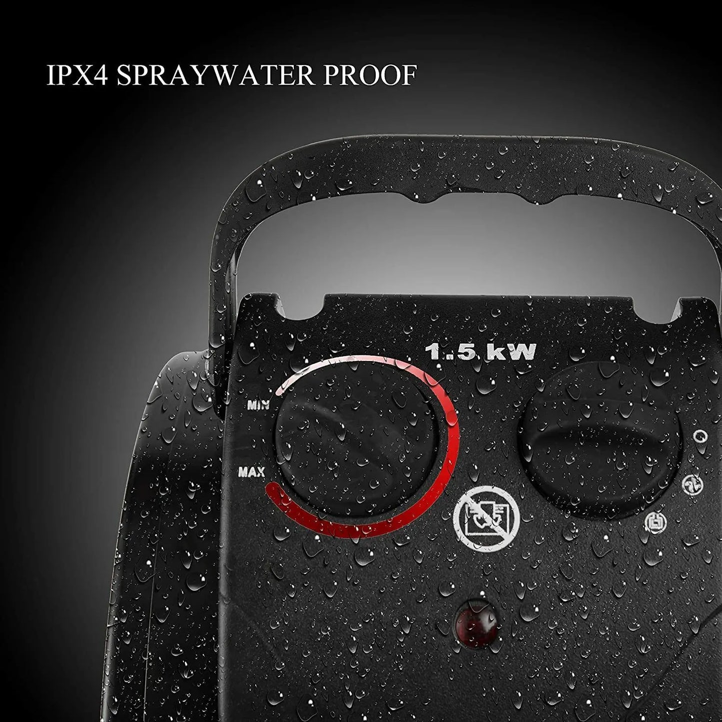 Greenhouse Space Heater with Water-Resistant Design and Steel Coil, 1500W for 160 Sq Ft Veldora