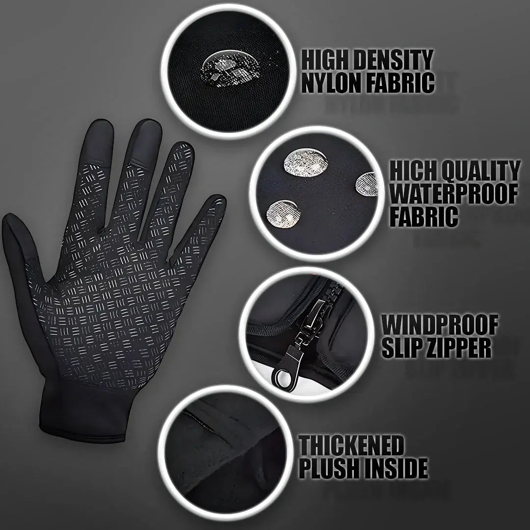 Waterproof Winter Gloves with Touchscreen Fingertips and Textured Silicone Grip, Insulated Veldora