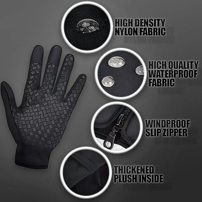 Waterproof Winter Gloves with Touchscreen Fingertips and Textured Silicone Grip, Insulated Veldora