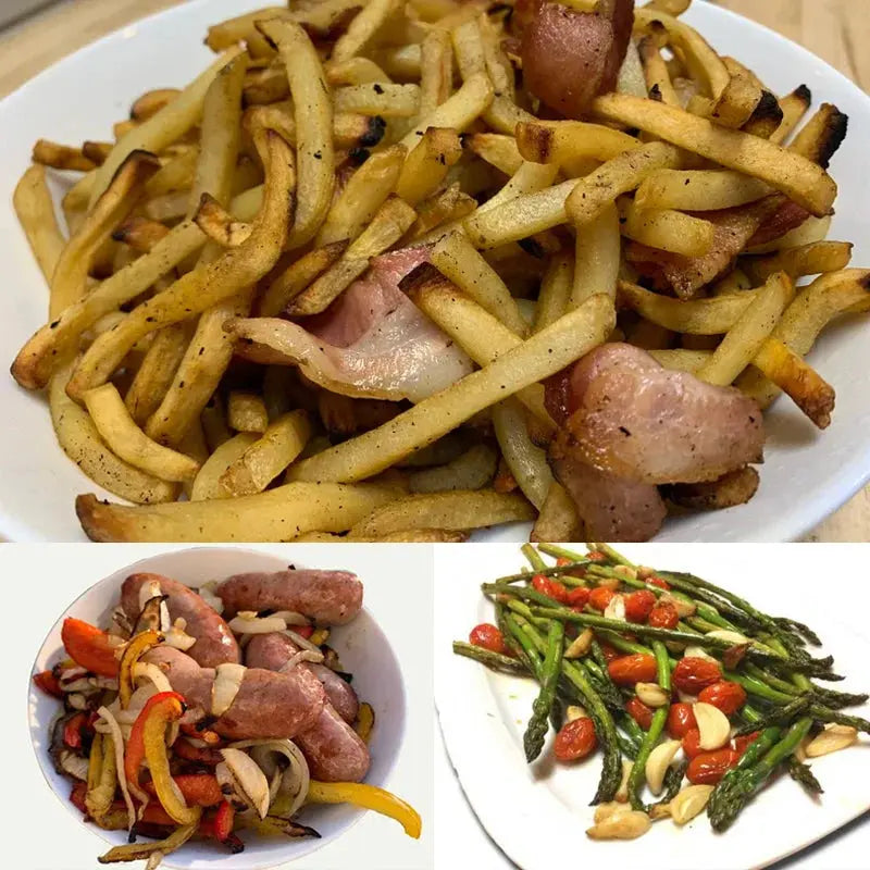 Rotisserie Grill Basket with 360° Rotation and Secure Latch, Stainless Steel Veldora