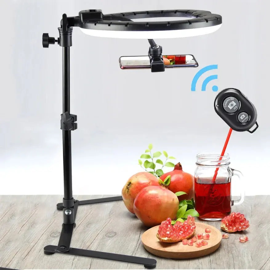Ring Light with Tripod and 360° Phone Holder, 3 Color Modes, 10 Brightness Levels Veldora