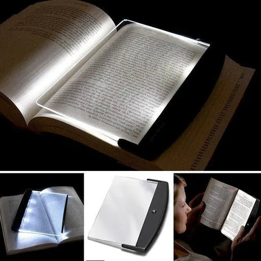 Book Light with Slim Flat LED Panel and Rechargeable USB Bookmark, Adjustable Brightness Veldora