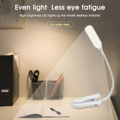 Clip-On Reading Lamp with Adjustable Color Temperature and Rechargeable Battery, 9-LED Veldora