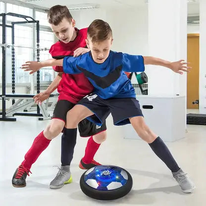 Hover Soccer Ball with Soft Bumper and Rechargeable LED Lights, Indoor Glide Toy for Kids Veldora