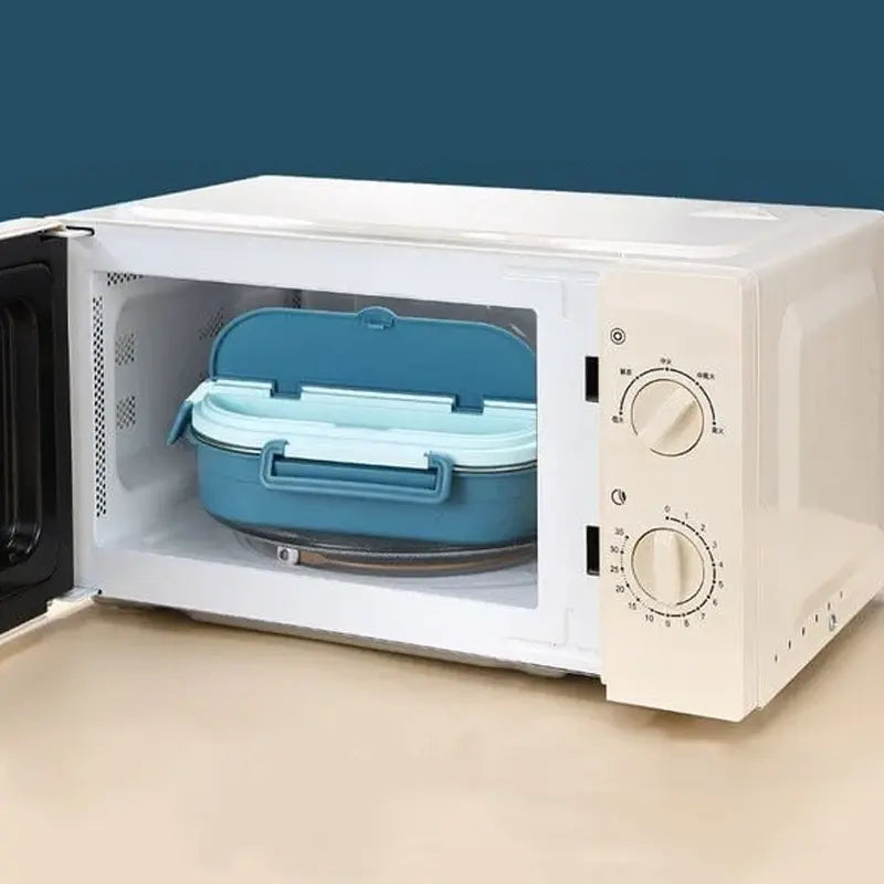 Insulated Lunch Box with Stainless Steel Bowl and Leak-Resistant Lid, 3-4 Compartments Veldora