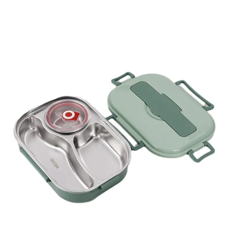 Insulated Lunch Box with Stainless Steel Bowl and Leak-Resistant Lid, 3-4 Compartments Veldora