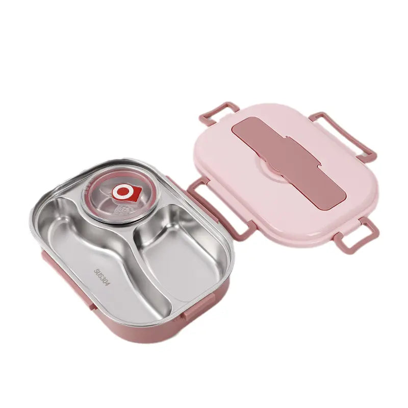 Insulated Lunch Box with Stainless Steel Bowl and Leak-Resistant Lid, 3-4 Compartments Veldora