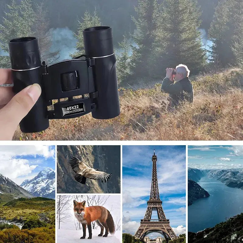 40x Binoculars with 20mm Objective Lens and Folding Lightweight Design, for Outdoor Use Veldora