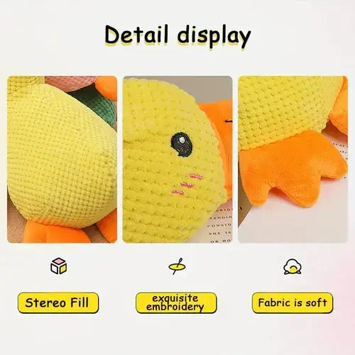 Plush Duck Toy for Dogs with Low Quack and Durable Soft Fabric, Machine Washable Veldora