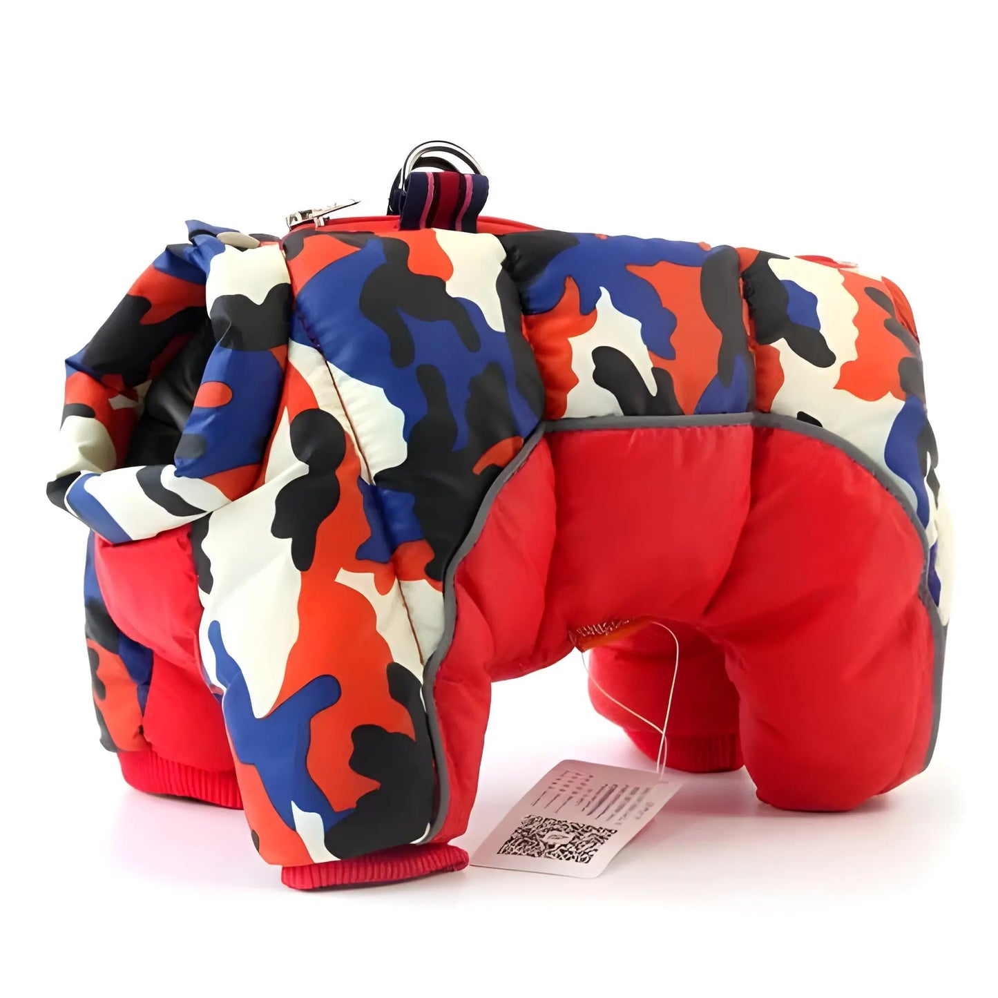 Dog Coat with Water-Resistant Shell and Synthetic Fill, Back Zip, Reflective Trim Veldora