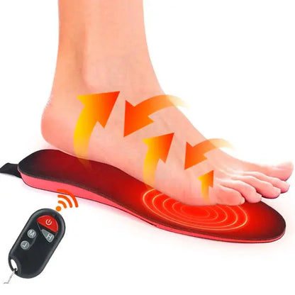 Rechargeable Heated Insoles with Wireless Remote and Three Heat Levels, Slim Fit Veldora