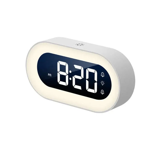Wake Light Alarm Clock with Gradual Dawn Light and Rechargeable USB-C, Large LED Display Veldora