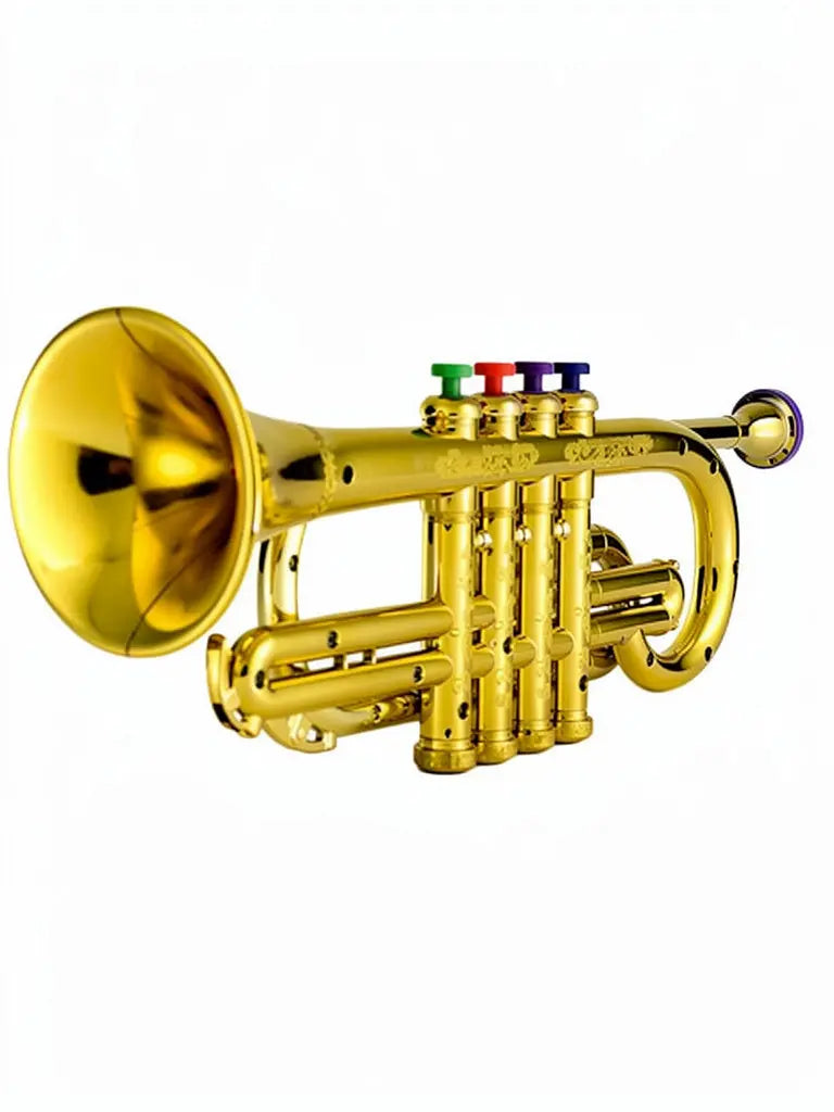 Kids Trumpet Toy with Four Colored Keys and Blow-Operated Sound, No Batteries Required Veldora