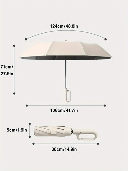 Compact Umbrella with Wind-Resistant Frame and One-Touch Open, Water-Repellent Canopy Veldora