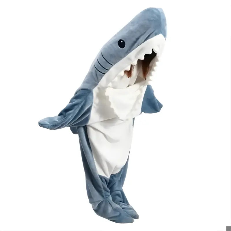 Shark Hoodie Blanket with Plush Flannelette, Roomy Fit and Full Leg Coverage Veldora